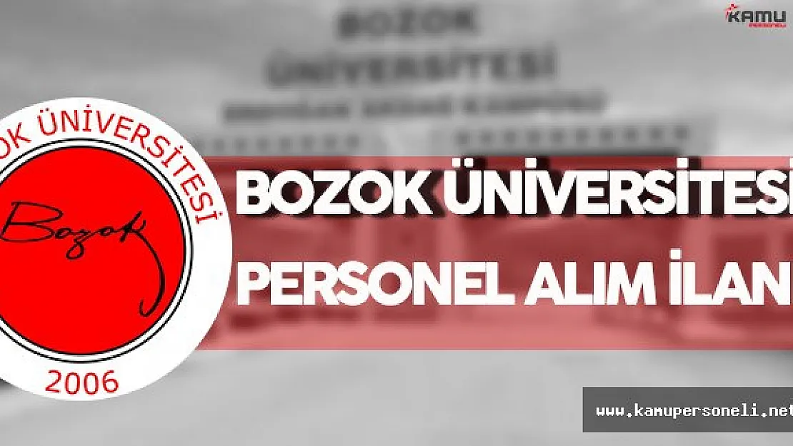 Bozok Üniversitesi Personel Alım İlanı