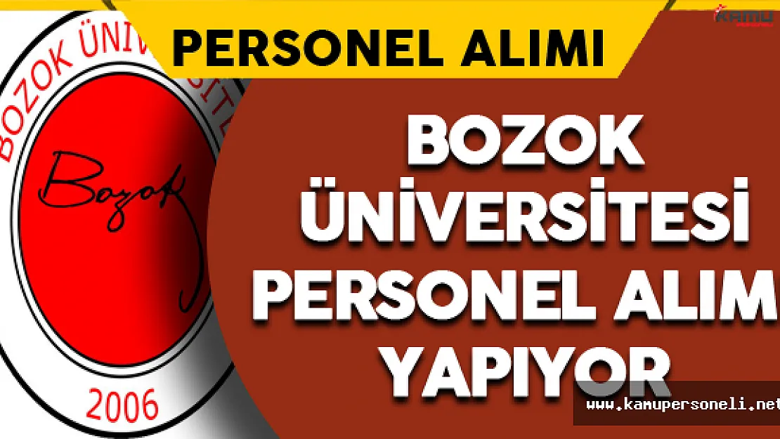 Bozok Üniversitesi Personel Alımı Yapıyor