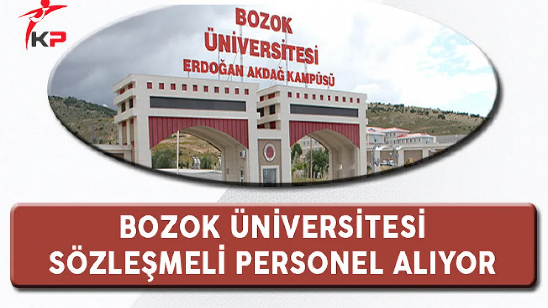 Bozok Üniversitesi Sözleşmeli Personel Alımı Yapıyor