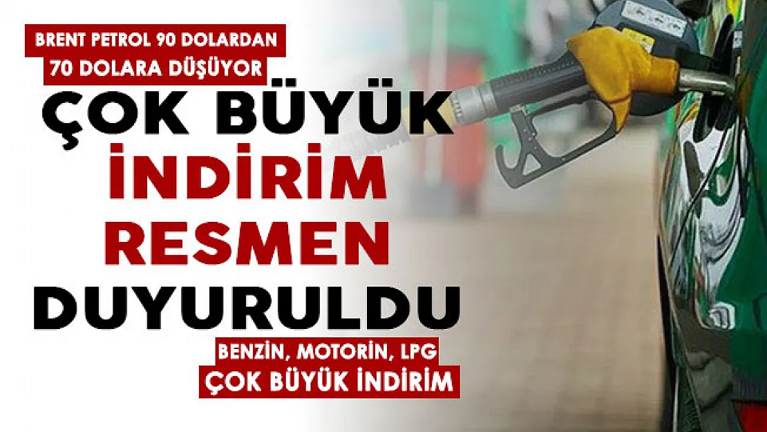 Brent petrol 90 dolardan 70 dolara düşüyor! Benzin, motorin ve LPG'ye çok büyük indirim geliyor