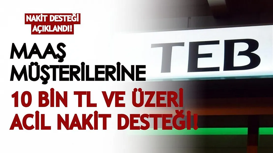 Bu bankadan maaş alanlara anında destek! 10 bin TL ve üzeri ödeme anında alınabiliyor!