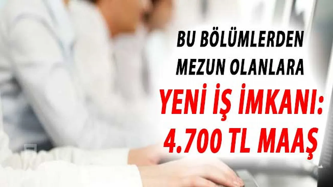 Bu Bölümlerden Mezun Olanlara Kamuda Yeni İş İmkanı ! En Düşük Maaş 4 Bin 700 TL