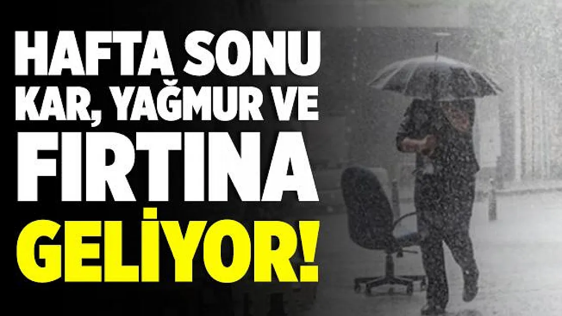 Bu hafta sonu çok şiddetli sağanak yağış, kar yağışı ve fırtına geliyor! Bu geceden itibaren etkisini arttıracak!