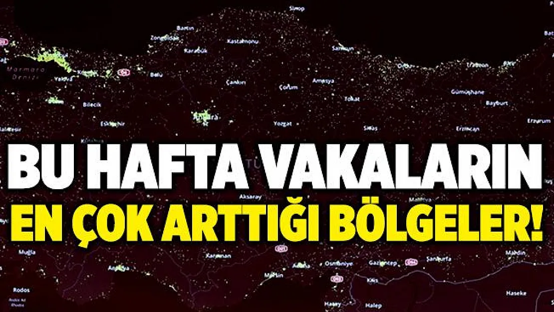 Bu hafta vakaların en çok arttığı bölgeler açıklandı!