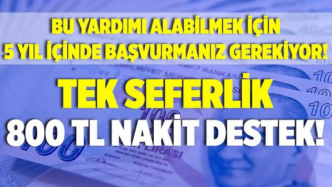 Bu yardımı alabilmek için 5 yıl içinde başvurmanız gerekiyor! SGK'dan geri ödemesiz 800 TL tek seferlik destek!