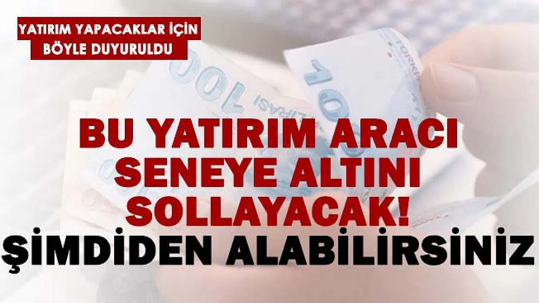 Bu yatırım aracı seneye altını sollayacak!