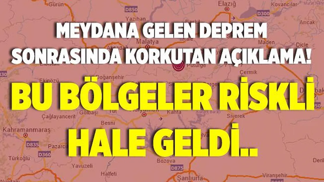 Bugün Malatya'da meydana gelen deprem sonrasında uzman isimden korkutan uyarı! Bu bölgeler riskli hale geldi!