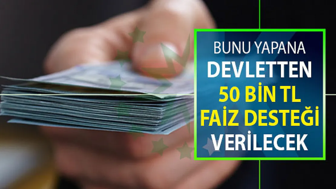 Bunu Yapana Devletten 50 Bin TL Faiz Desteği