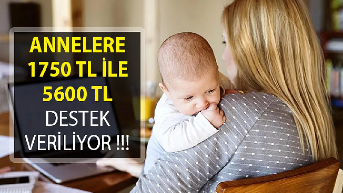Çalışan Annelere Çok Büyük Destek ! 1750 TL - 5600 TL Para Verilecek
