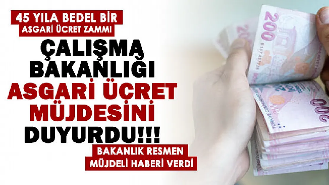 Çalışma Bakanı Bilgin uzlaşma diyerek asgari ücret müjdesini duyurdu: 45 yıla bedel bir zam!