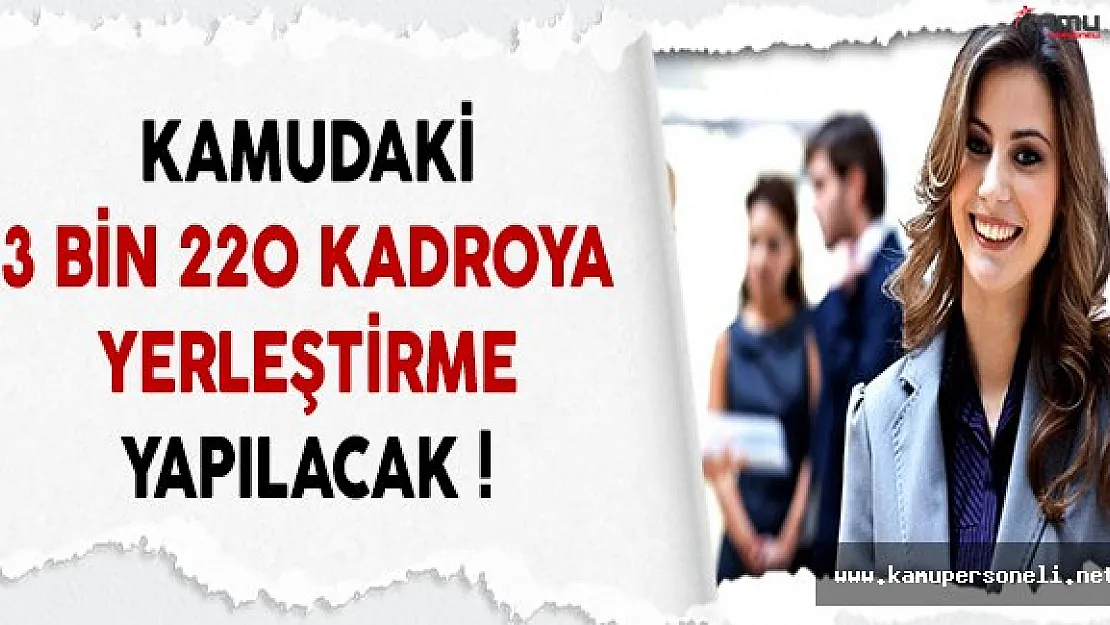 Çalışma Bakanı Müezzinoğlu Kamudaki 3 Bin 220 Kadroya Yerleştirme Yapılacağını Açıkladı !