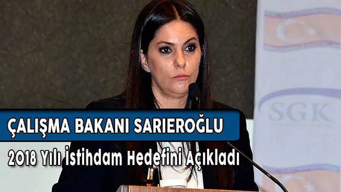 Çalışma Bakanı Sarıeroğlu 2018 Yılı İstihdam Hedefini Açıkladı