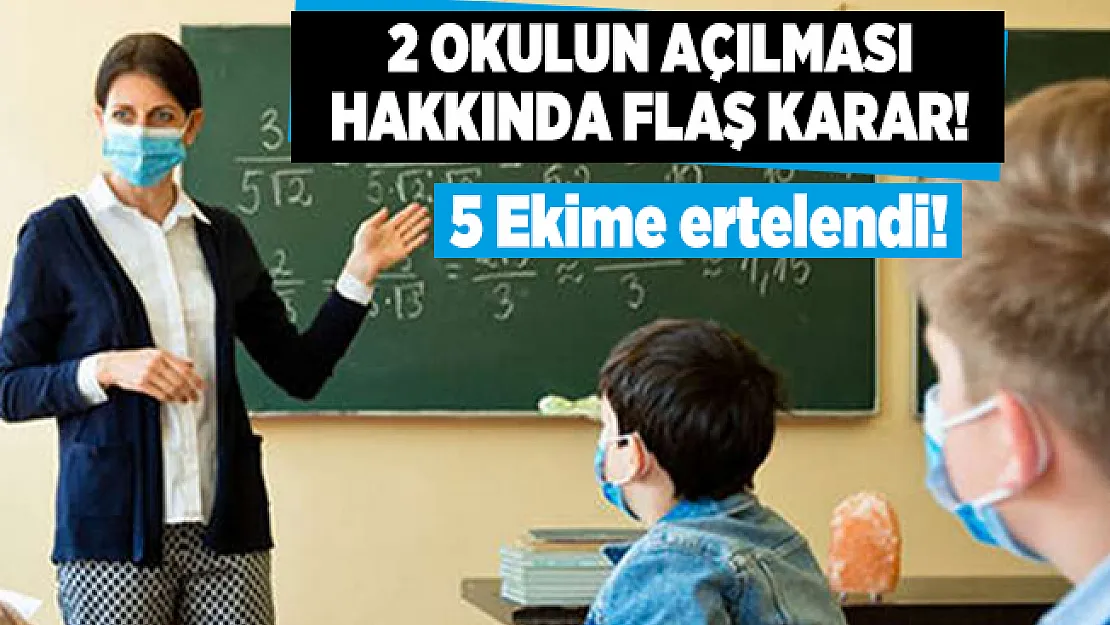 Çanakkale'nin Biga ilçesinde 2 okulun açılması hakkında flaş karar! 5 Ekime ertelendi!