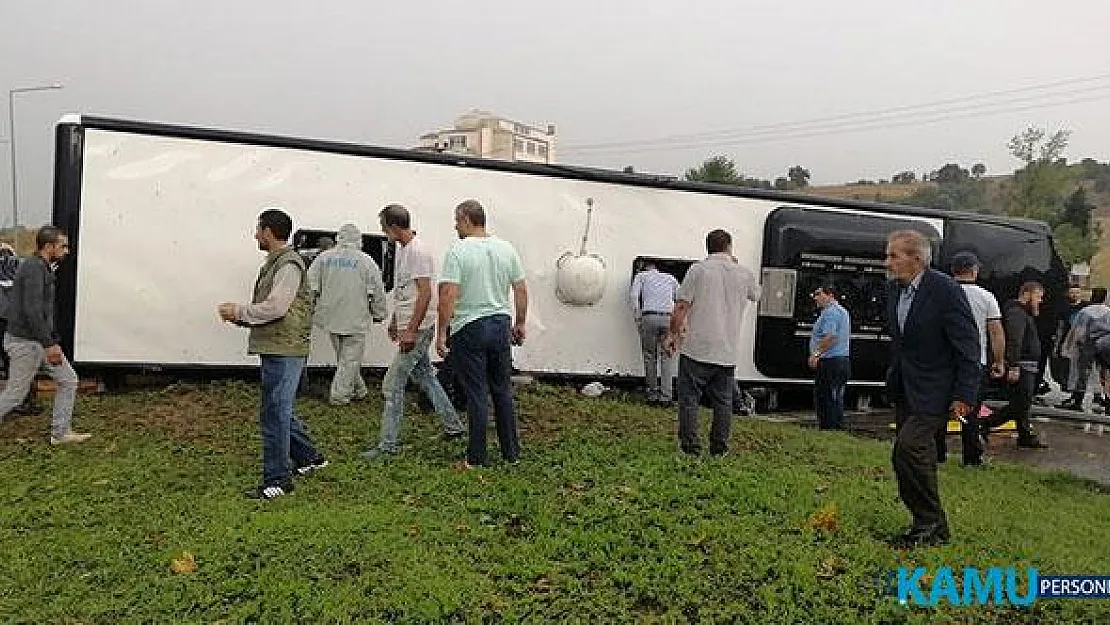 Çanakkale'nin Biga İlçesinde Yolcu Otobüsü Devrildi! Çok Sayıda Yolcu Yaralı