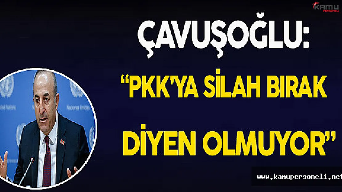 Çavuşoğlu: PKK'ya Silah Bırak Diyen Olmuyor