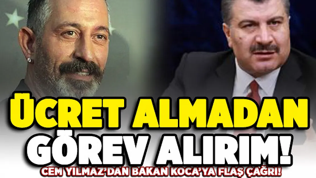 Cem Yılmaz sosyal medyadan duyurdu: Sağlık Bakanlığına önerimdir, ücret almadan görev alırım