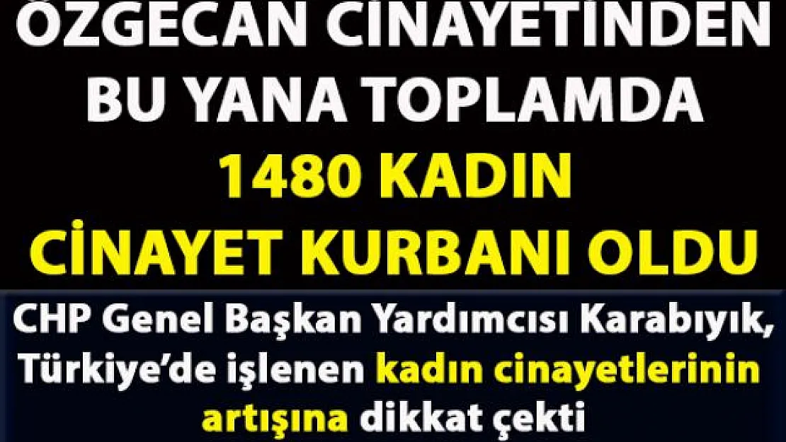 CHP Genel Başkan Yardımcısı Karabıyık, Türkiye'de artan kadın cinayetleri hakkında bilgi verdi
