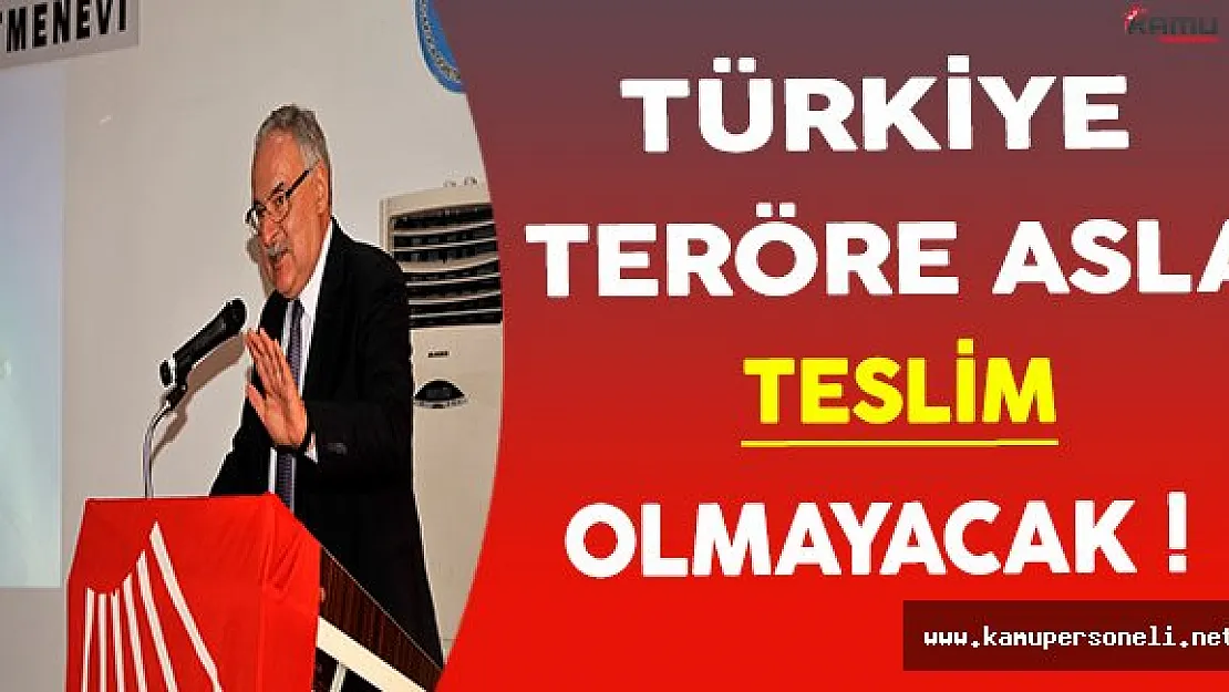 CHP Genel Başkan Yardımcısı: Türkiye Teröre Asla Teslim Olmaz