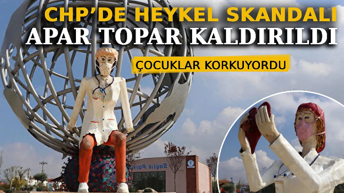 CHP'de Heykel Skandalı! Apar Topar Kaldırıldı