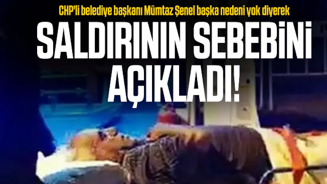 CHP'li belediye başkanı Mümtaz Şenel başka nedeni yok diyerek saldırının sebebini açıkladı!