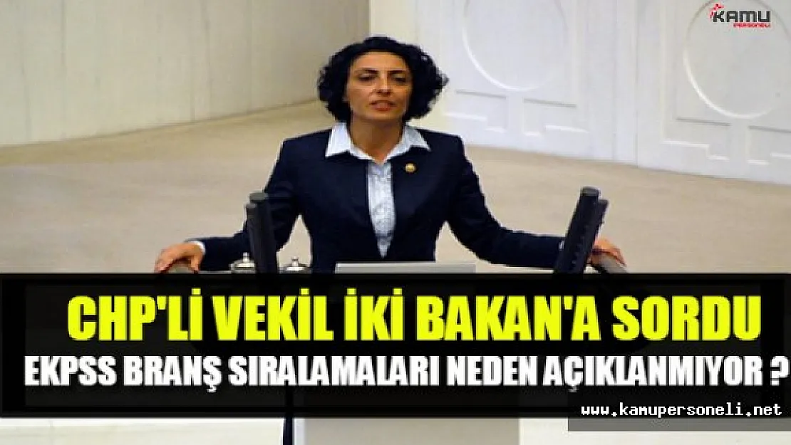 CHP'li Kayışoğlu Sordu: EKPSS branş sıralaması neden açıklanmıyor ?