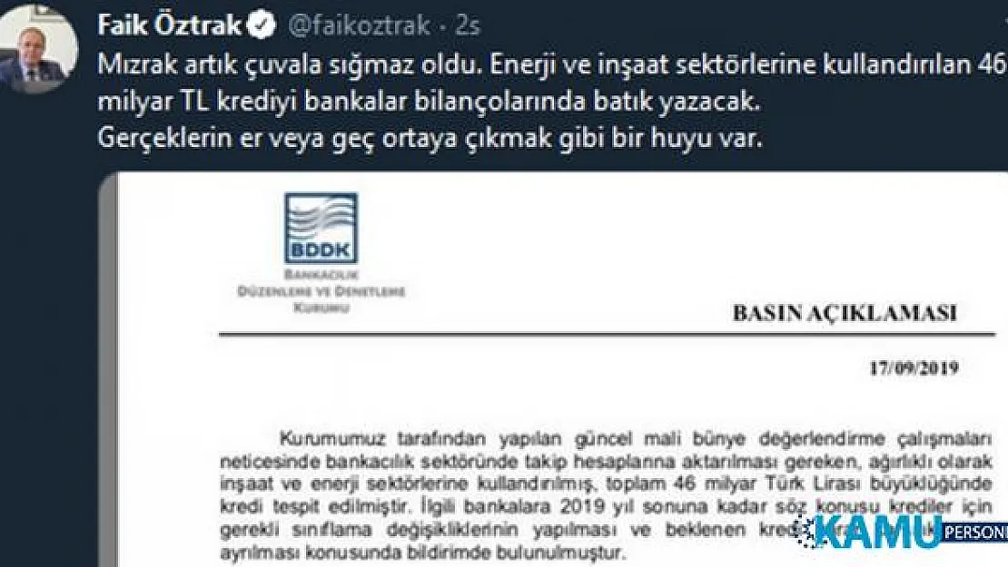 CHP'li Öztrak'tan BDDK'nın açıklamasına tepki geldi