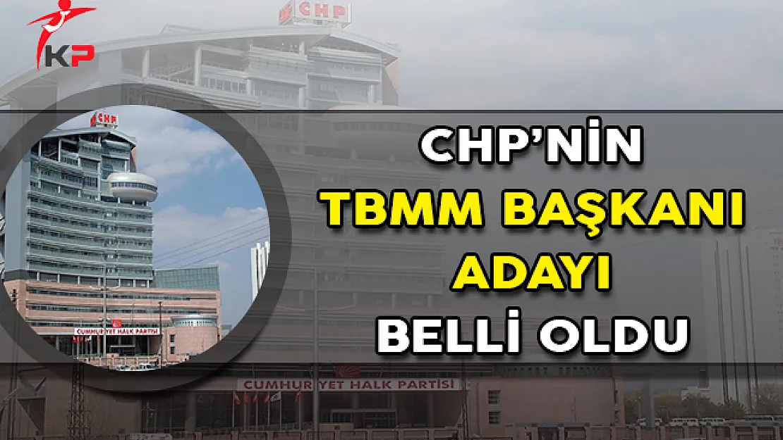 CHP'nin TBMM Başkanı Adayı Belli Oldu