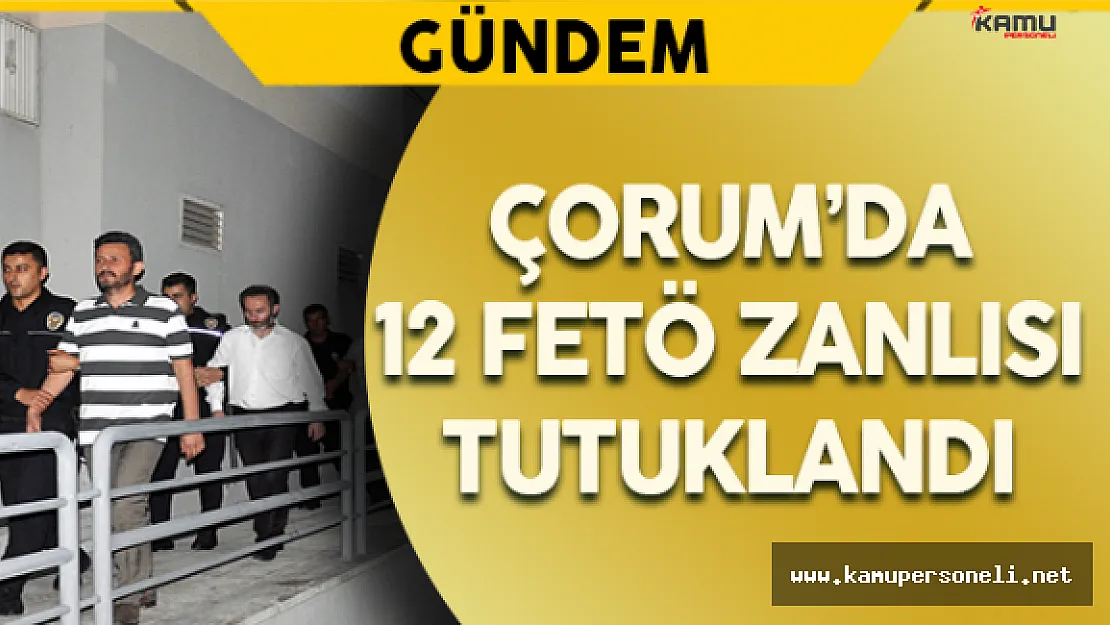 Çorum'da 12 FETÖ Zanlısı Tutuklandı