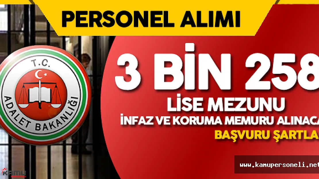 CTE Lise Mezunu 3 bin 258 İnfaz Koruma Memuru (İKM) Alımı Yapacak