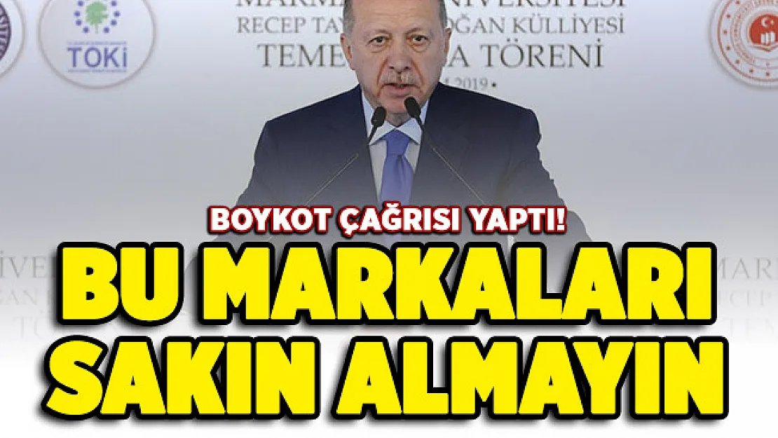 Cumhurbaşkanı Erdoğan boykot çağrısı yaptı! Bu markaları almayın