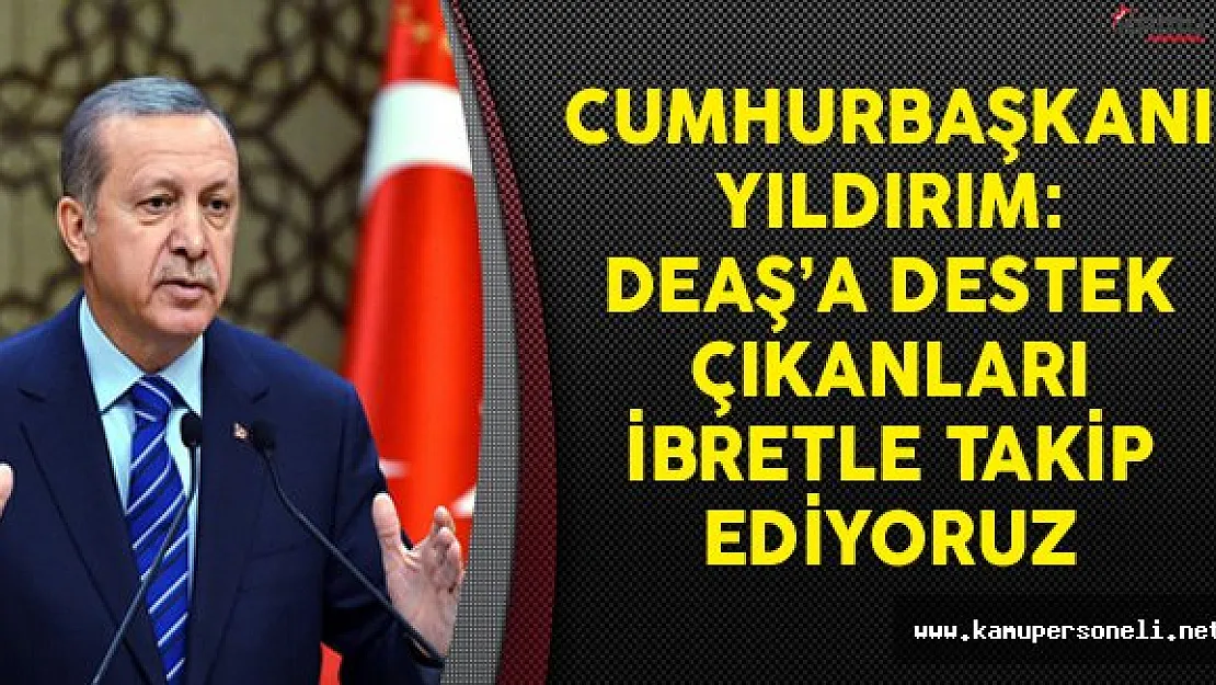 Cumhurbaşkanı Erdoğan: DEAŞ'a Destek Çıkanları İbretle Takip Ediyoruz