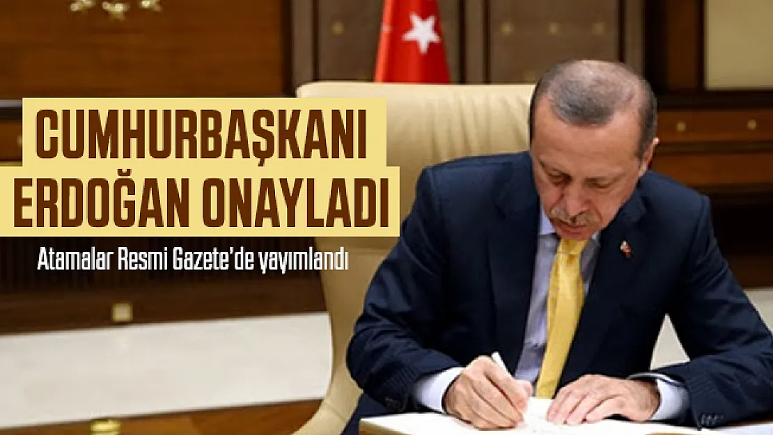 Cumhurbaşkanı Erdoğan onayladı: Atama kararları Resmi Gazete'de yayımlandı