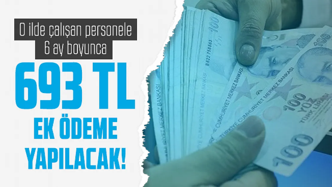 Cumhurbaşkanı Erdoğan onayladı: O ilde çalışan personele 6 ay boyunca 693 TL ek ödeme yapılacak!