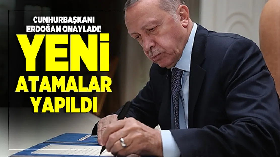 Cumhurbaşkanı Erdoğan onayladı! Yeni atamalar yapıldı