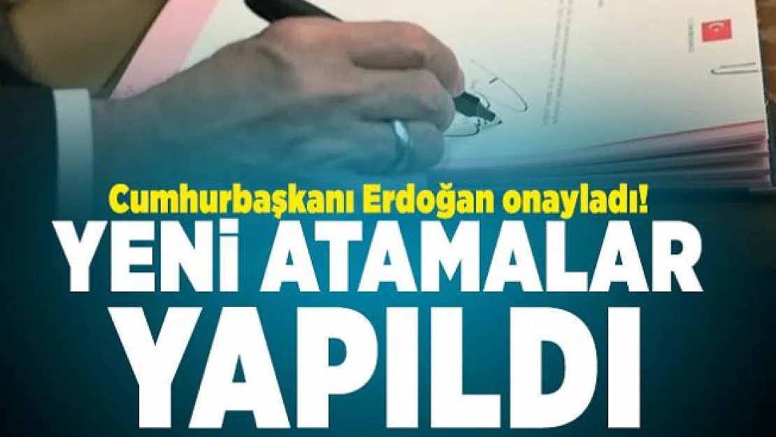 Cumhurbaşkanı Erdoğan onayladı! Yeni atamalar yapıldı