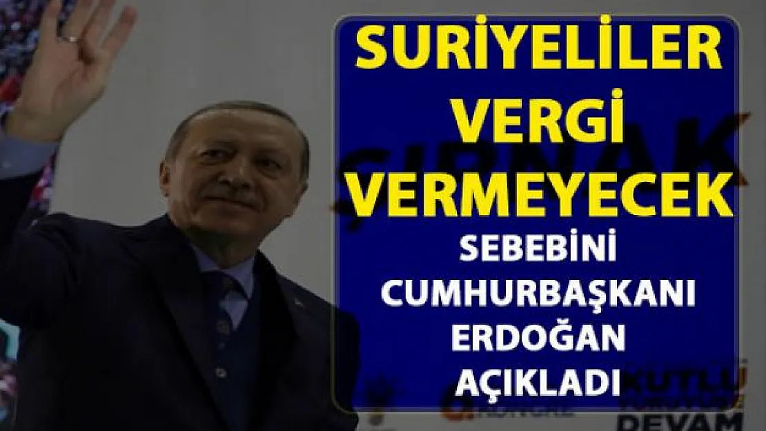 Cumhurbaşkanı Erdoğan, Suriyelilerin vergi vermemesi hakkında kendi görüşlerini açıkladı!