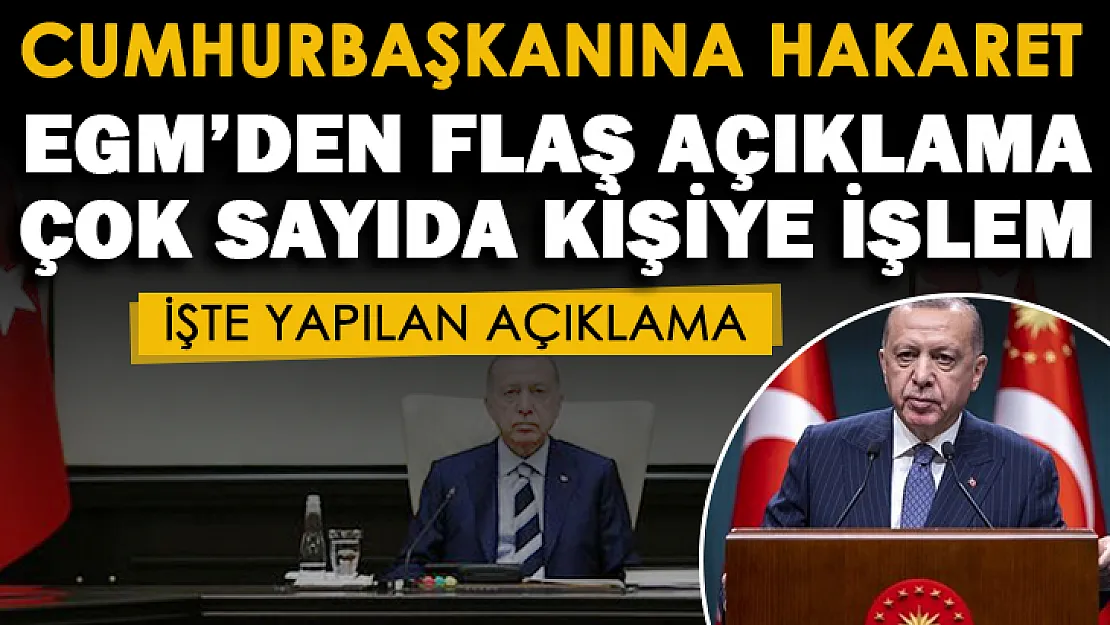 Cumhurbaşkanı Erdoğan'a hakaret! EGM'den açıklama geldi: Çok sayıda kişiye işlem yapıldı