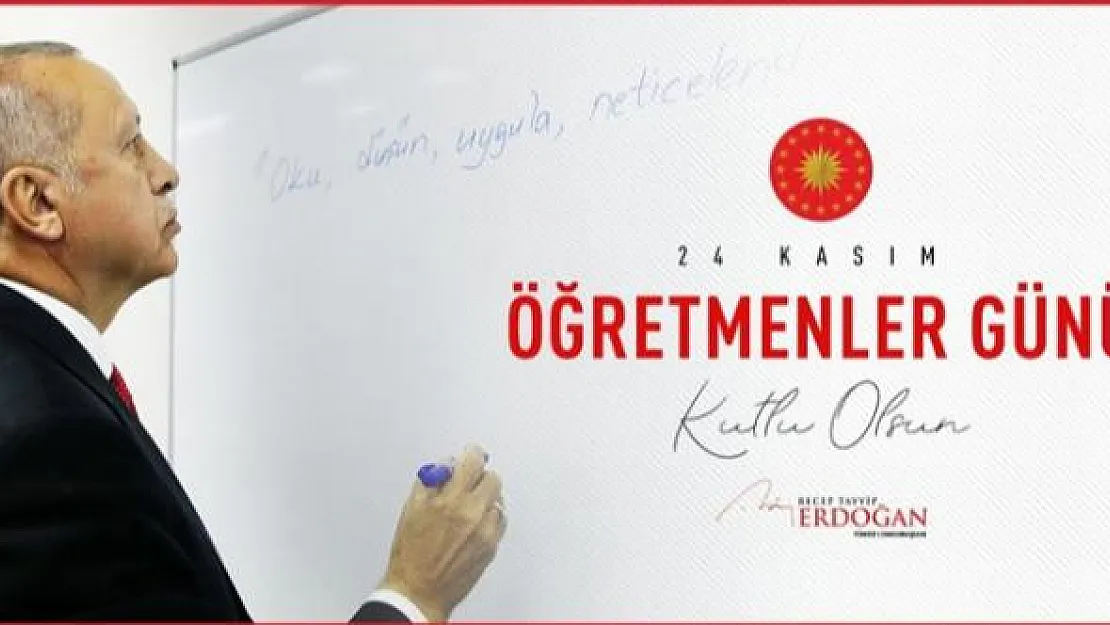 Cumhurbaşkanı Erdoğan'dan anlamlı 24 kasım mesajı: 2023 hedeflerimize bizleri taşıyacak olan gücümüz!