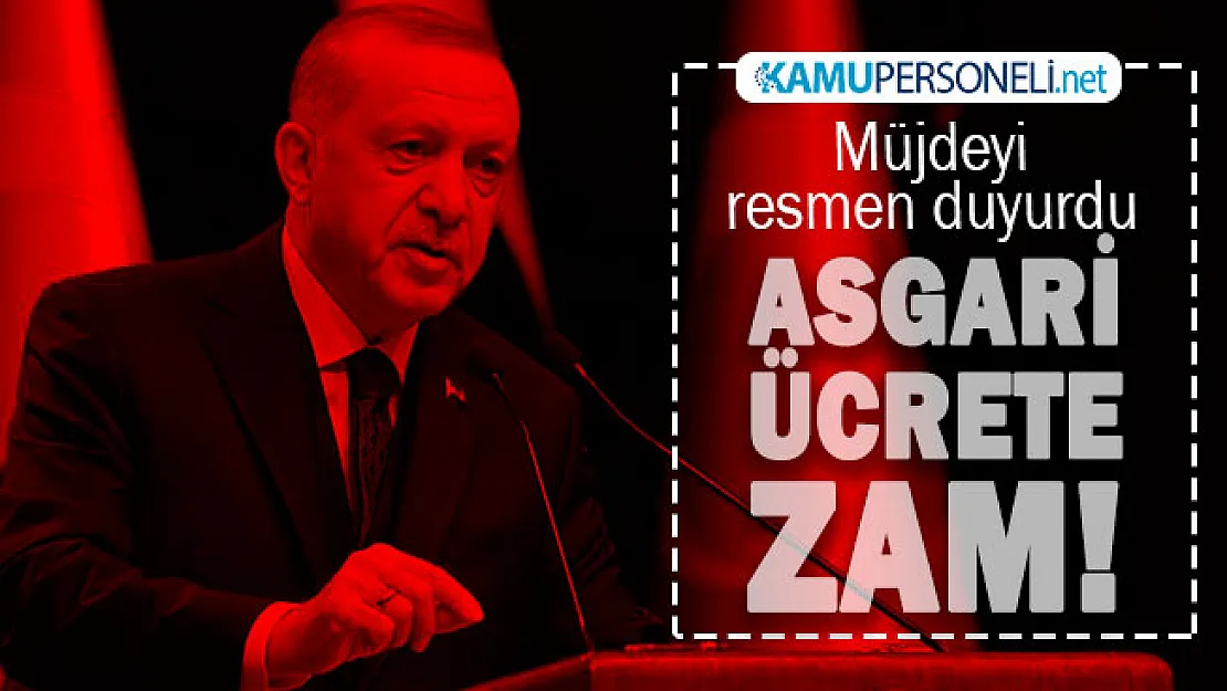 Cumhurbaşkanı Erdoğan'dan asgari ücrete zam açıklaması geldi! Müjdeyi resmen duyurdu