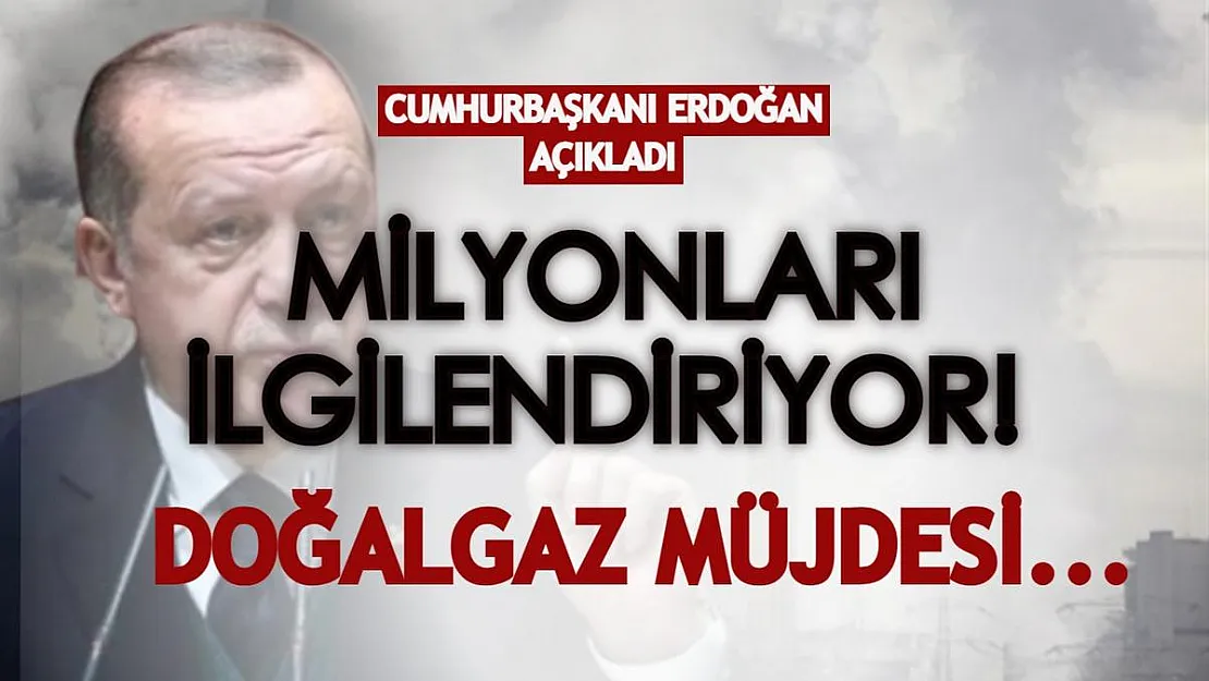 Cumhurbaşkanı Erdoğan'dan flaş açıklama! Doğalgaz müjdesine ilişkin açıkladı...