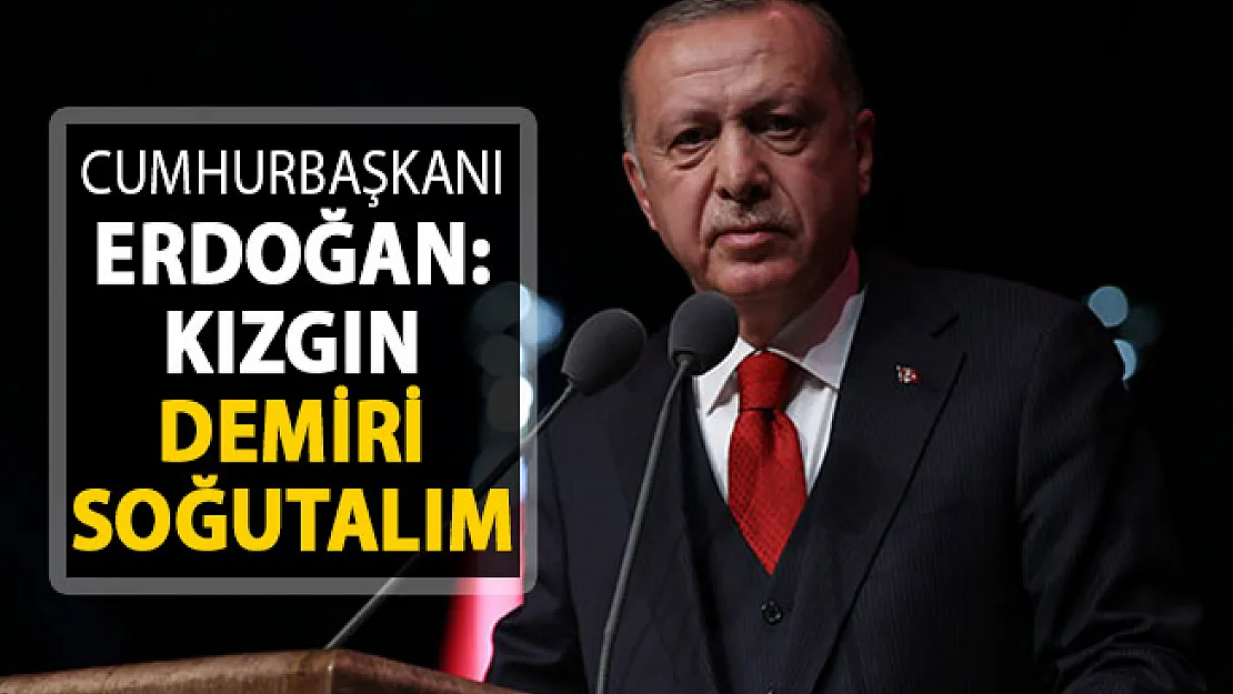 Cumhurbaşkanı Erdoğan'dan Flaş Açıklama: Kızgın Demiri Soğutalım