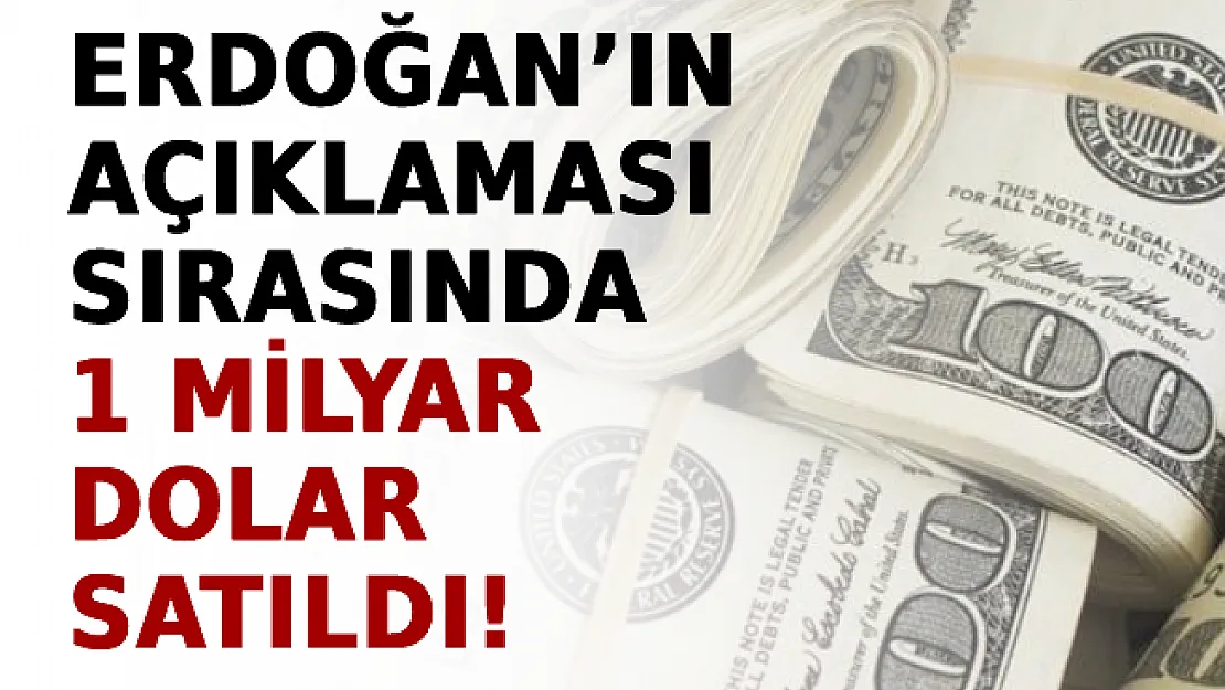 Cumhurbaşkanı Erdoğan'ın Açıklaması Sırasında 1 Milyar Dolar Satıldı!