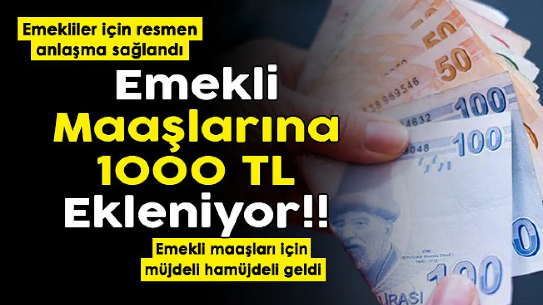 Cumhurbaşkanı Erdoğan'ın açıklaması sonrası emekliler için anlaşma sağlandı! Emekli maaşlarına ek 1000 TL resmen duyuruldu