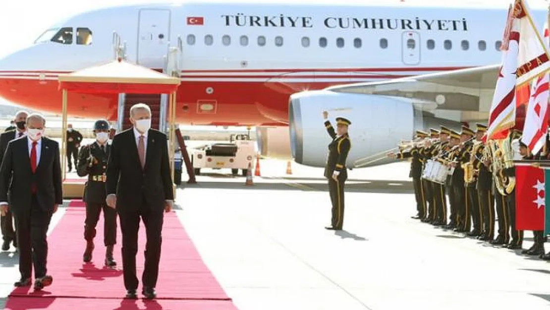 Cumhurbaşkanı Erdoğan'ın Kıbrıs'a 6 uçak ile gitmesi tepkilere neden oldu!