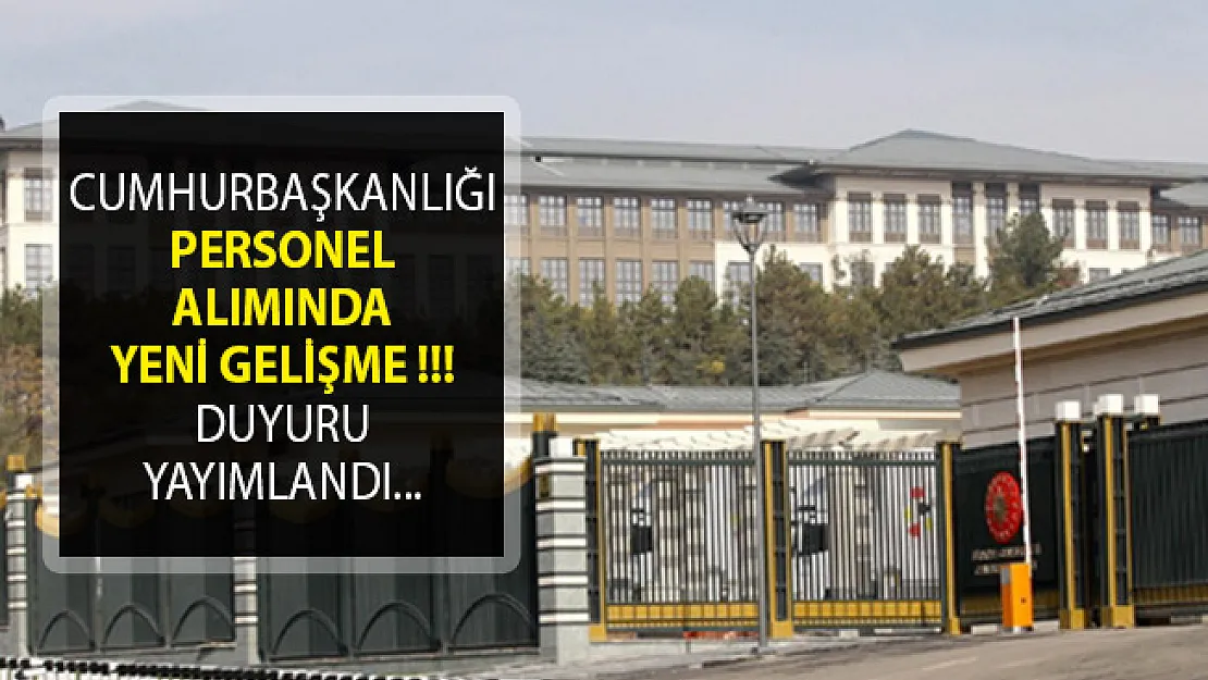 Cumhurbaşkanlığı İletişim Başkanlığı Personel Alımında Yeni Gelişme! Duyuru Yayımlandı