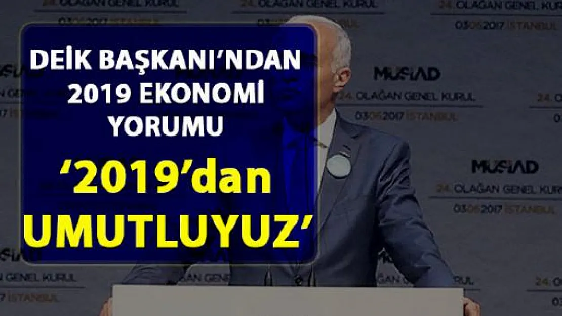 DEİK Başkanı Nail Olpak, 2019 ekonomi yorumu