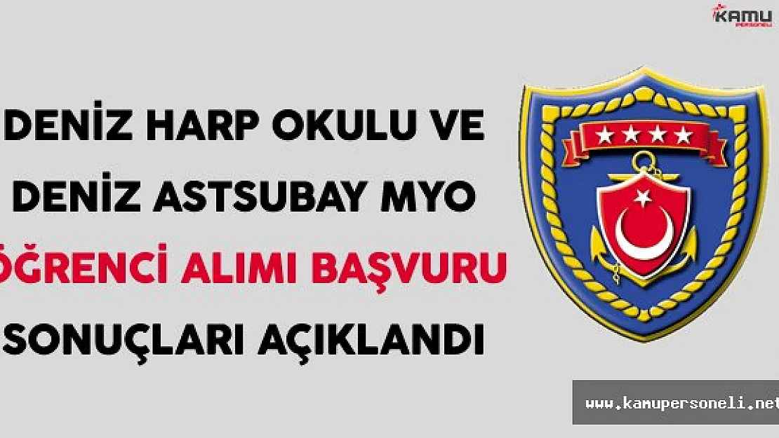 Deniz Harp Okulu ve Deniz Astsubay MYO Öğrenci Alımı Başvuru Sonuçları Açıklandı