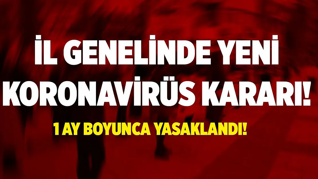 Denizli'de yeni koronavirüs kararı! 1 ay boyunca yasaklandı!