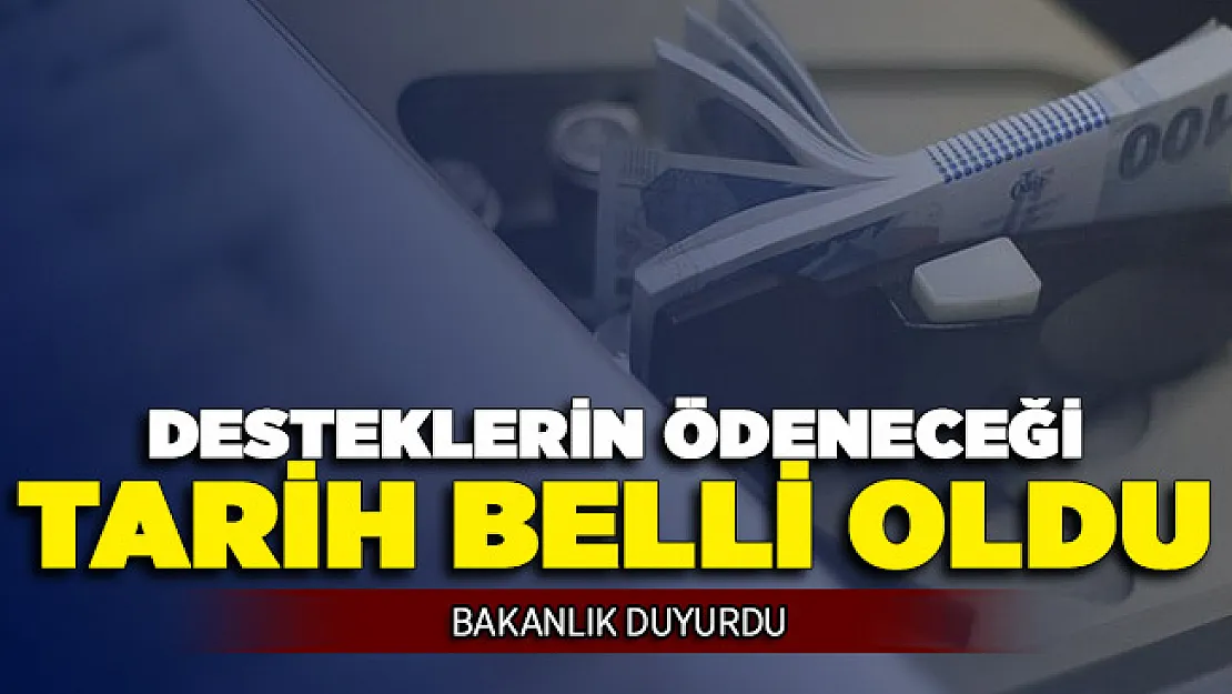 Destek Ödemelerinin Hesaplara Yatırılacağı Tarih Belli Oldu