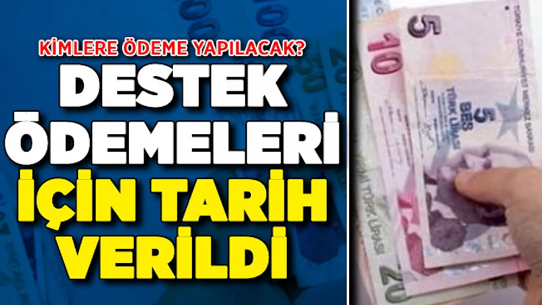 Destek Ödemelerinin Tarihi Belli Oldu ! Kimlere Verilecek?